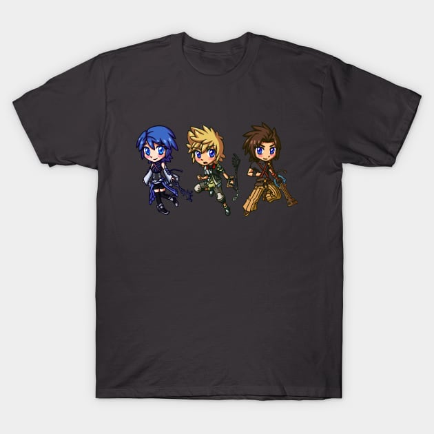 Wayfinder Trio Chibis T-Shirt by LankySandwich